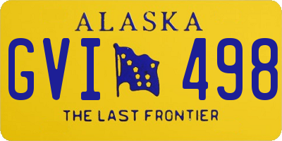 AK license plate GVI498