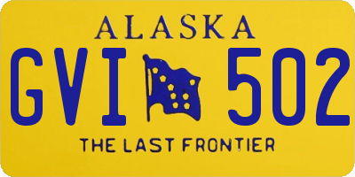 AK license plate GVI502