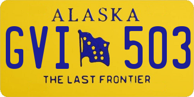 AK license plate GVI503