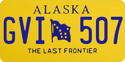 AK license plate GVI507