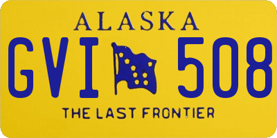 AK license plate GVI508