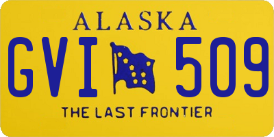 AK license plate GVI509