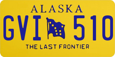 AK license plate GVI510