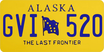 AK license plate GVI520