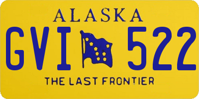 AK license plate GVI522