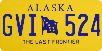 AK license plate GVI524