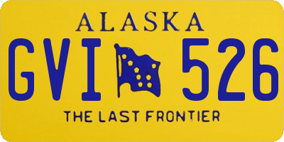 AK license plate GVI526