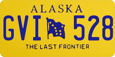 AK license plate GVI528