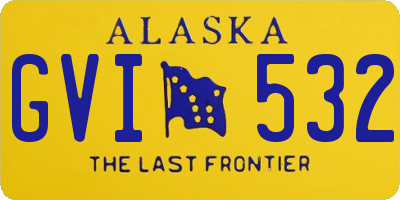 AK license plate GVI532