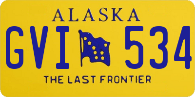 AK license plate GVI534