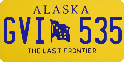 AK license plate GVI535