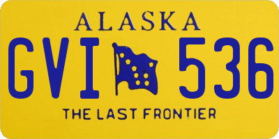 AK license plate GVI536