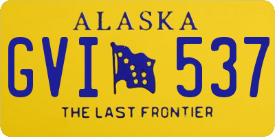 AK license plate GVI537