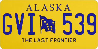 AK license plate GVI539