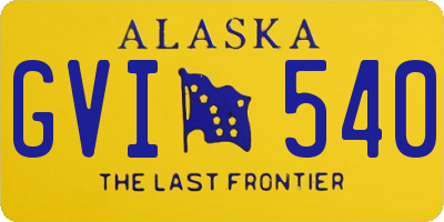 AK license plate GVI540