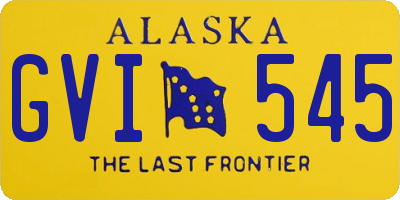 AK license plate GVI545