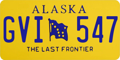 AK license plate GVI547