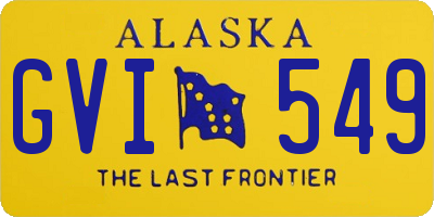 AK license plate GVI549