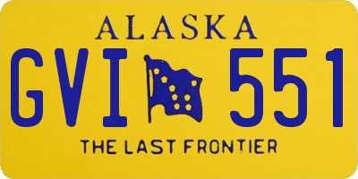 AK license plate GVI551