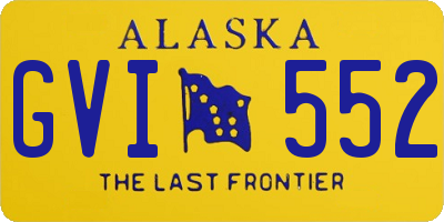 AK license plate GVI552