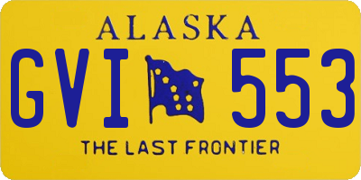 AK license plate GVI553