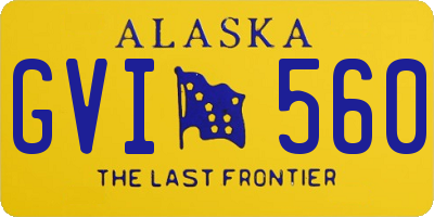 AK license plate GVI560