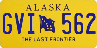 AK license plate GVI562