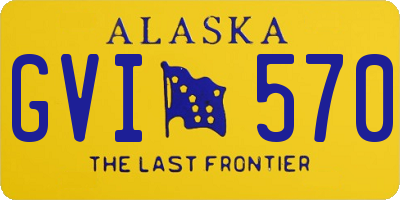 AK license plate GVI570