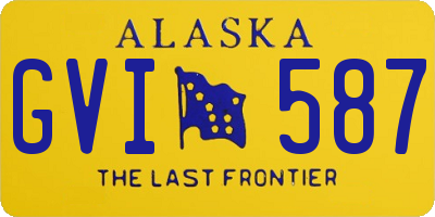 AK license plate GVI587