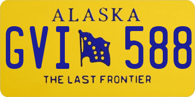 AK license plate GVI588