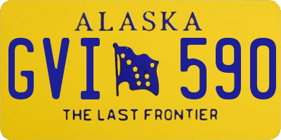 AK license plate GVI590