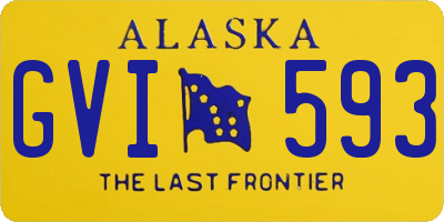 AK license plate GVI593