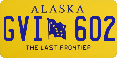 AK license plate GVI602