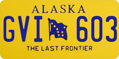 AK license plate GVI603