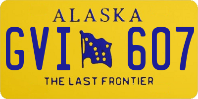 AK license plate GVI607