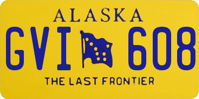 AK license plate GVI608