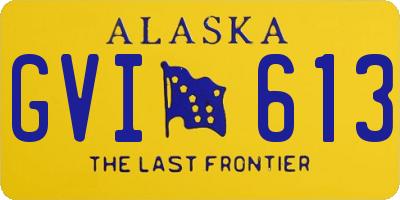 AK license plate GVI613