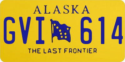 AK license plate GVI614