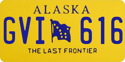 AK license plate GVI616