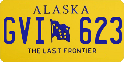 AK license plate GVI623