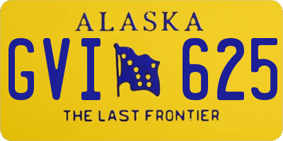 AK license plate GVI625