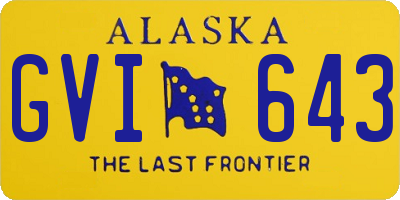 AK license plate GVI643