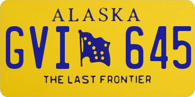 AK license plate GVI645