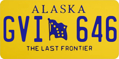 AK license plate GVI646