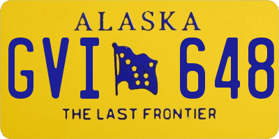 AK license plate GVI648