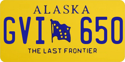 AK license plate GVI650