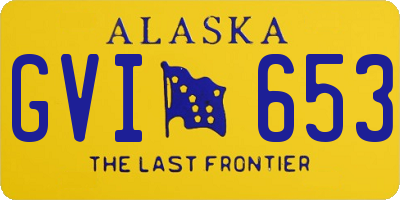 AK license plate GVI653