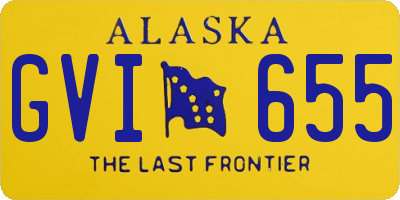 AK license plate GVI655