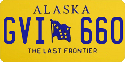 AK license plate GVI660