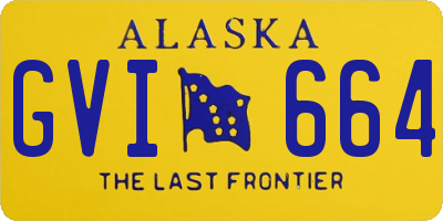 AK license plate GVI664